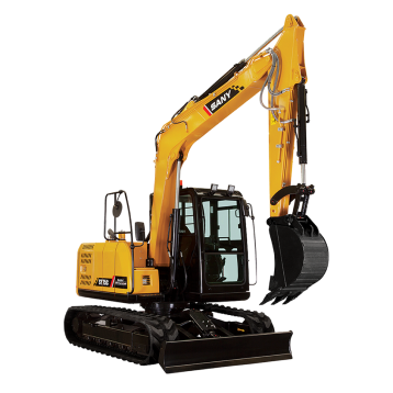 Excavator SANY SY75C di Kantor Kami